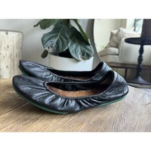 Tieks By Gavrieli Ballet Flat Shoes Women’s 8 Black Leather Travel Foldable